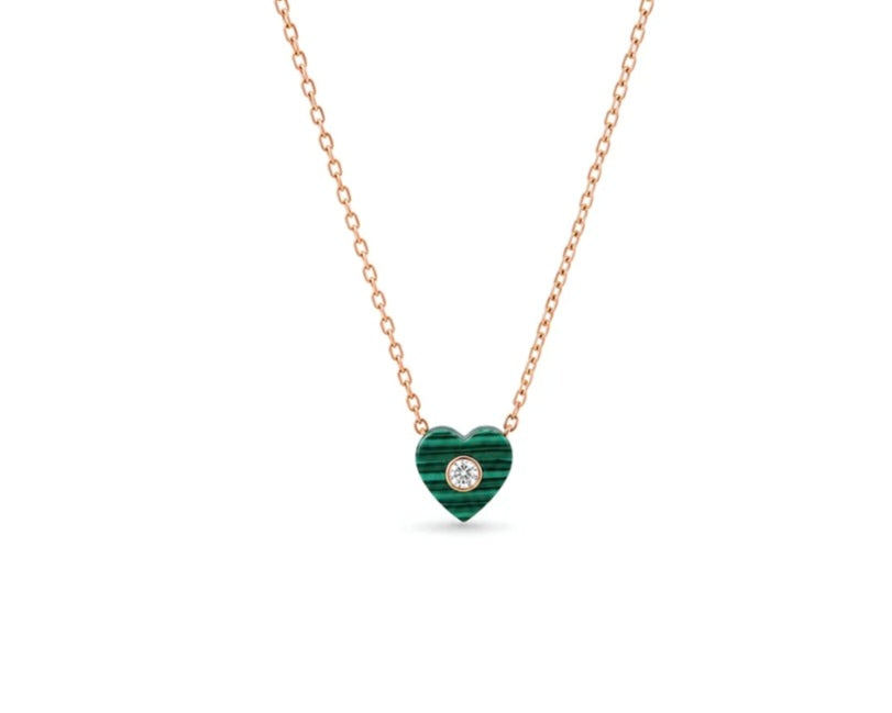 Collana Malachite heart