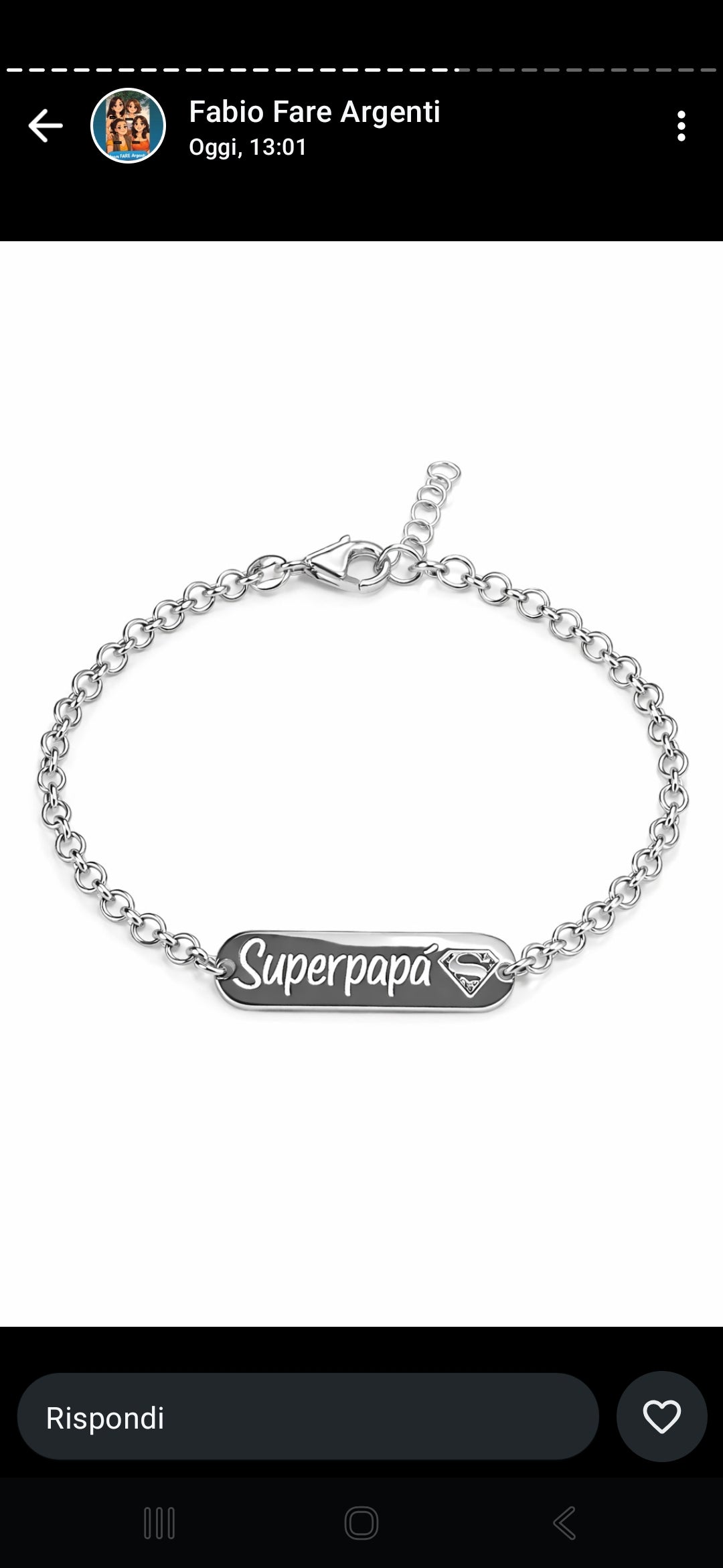 Bracciale Papà super man