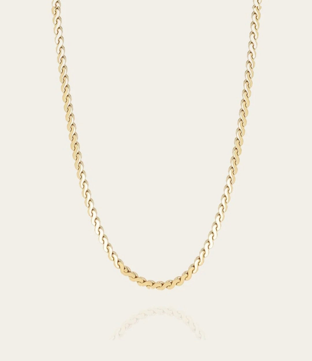 Collana ZAG Bijoux dorata con maglie a onda