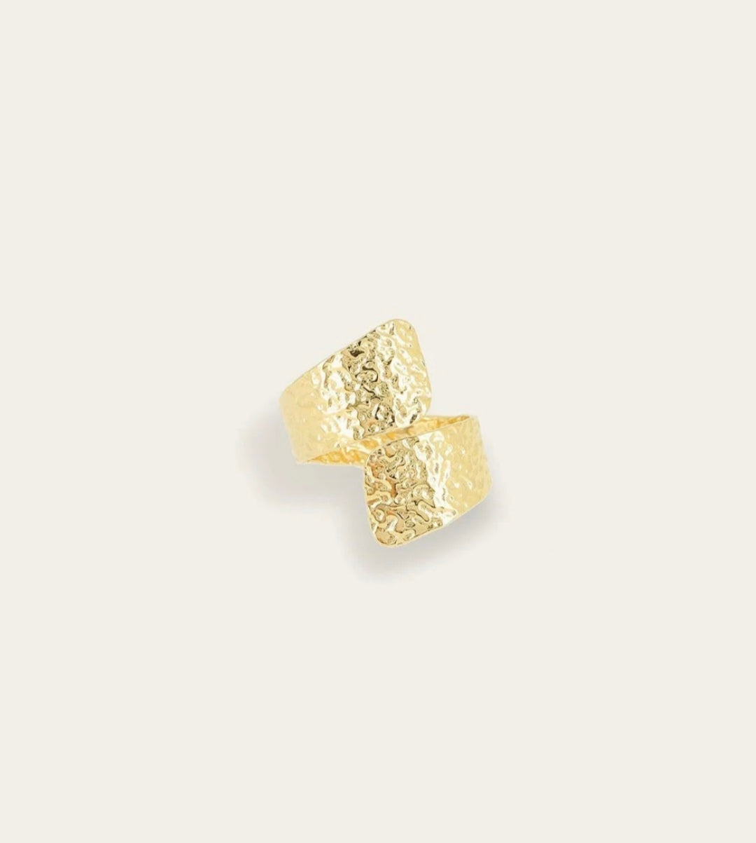 Anello ZAG Bijoux regolabile dorato martellato