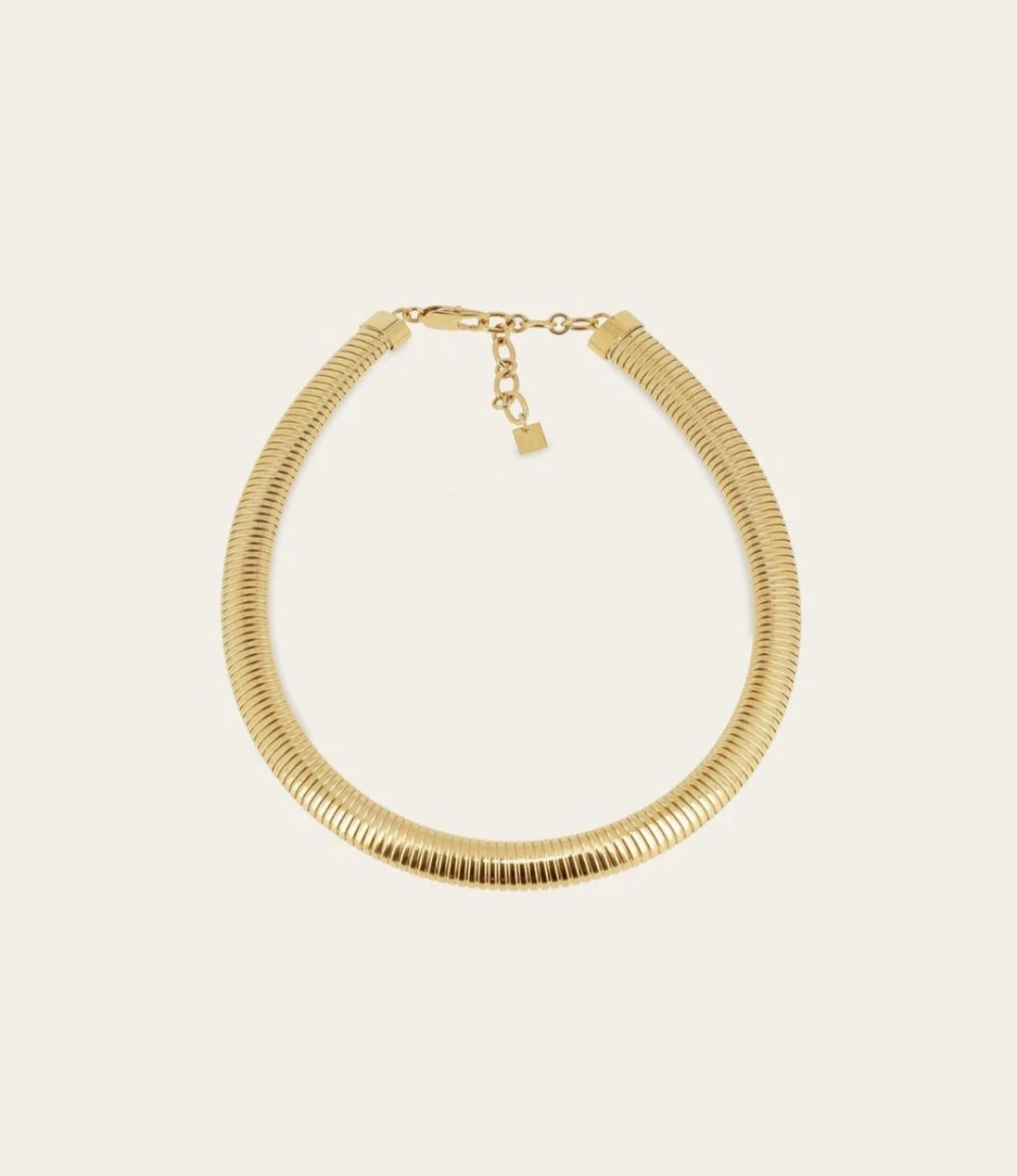 Collana a maglie ritorte in acciaio dorato