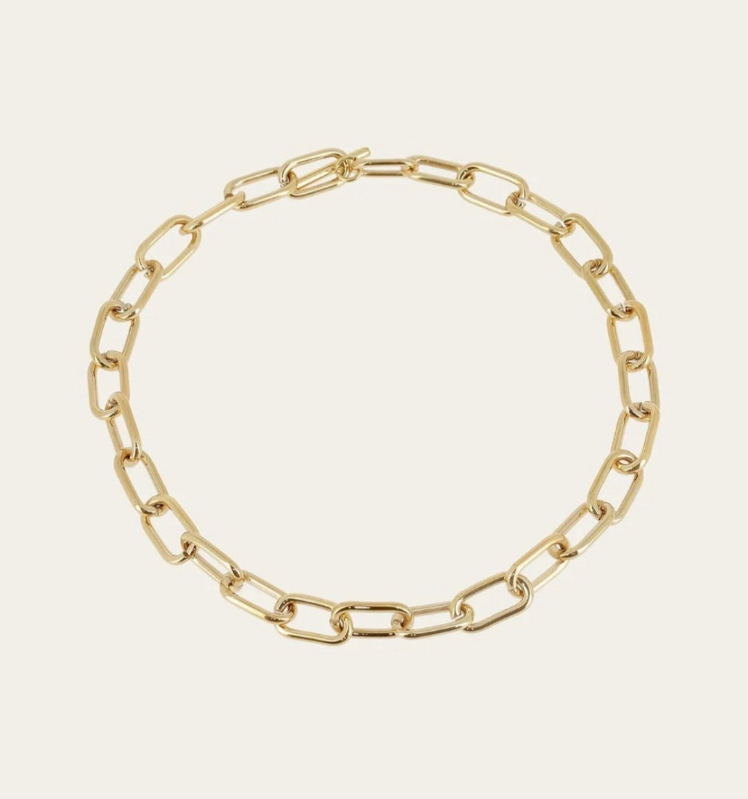 Collana ZAG a maglie rettangolari dorata