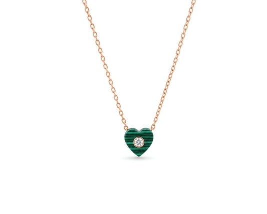 Collana Malachite heart