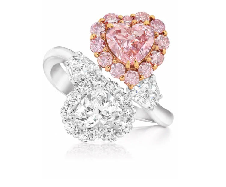 Anello Diva heart pink